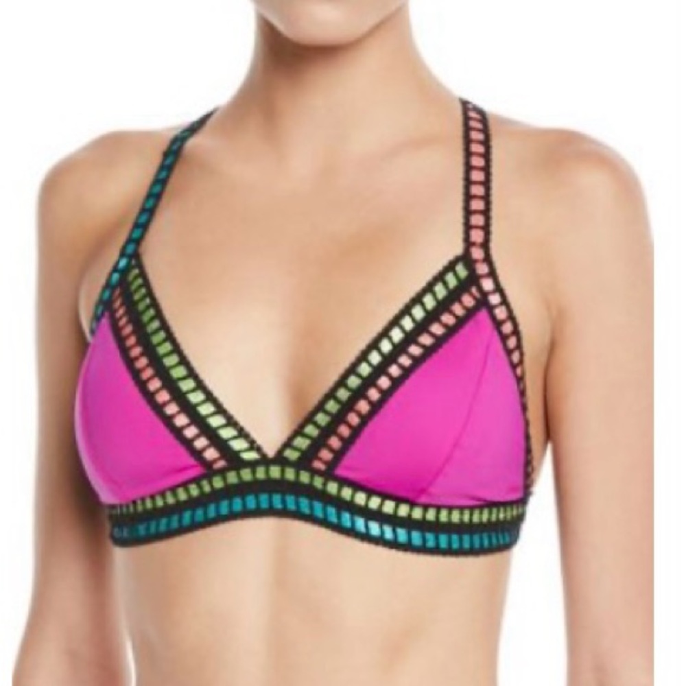 PRELOVED LA BLANCA CROCHET SWIM TOP MEDIUM